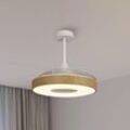 LED-Deckenventilator Coin Mini holz DC leise Ø 91 cm CCT