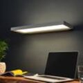 LED-Büro-Wandleuchte Rick, grau, universalweiß