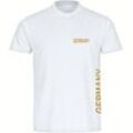 multifanshop Herren T-Shirt - Germany - Brust & Seite Gold - Druck gold metallic - Männer