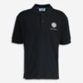 Schwarzes Oversized Fit Poloshirt mit Logo