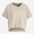 Beige Cropped Fit Sport-T-Shirt