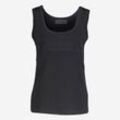 Schwarzes Tank Top mit Logostickerei