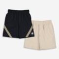 2er-Pack Sport-Shorts in Schwarz & Beige