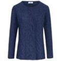 Rundhals-Pullover aus 100% Schurwolle Peter Hahn blau, 42