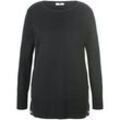 Rundhals-Pullover Anna Aura schwarz, 56