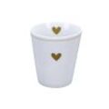 Krasilnikoff Happy Mug Becher Heart of Gold, Ø8,7 x H10cm, 330 ml, gold