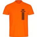 multifanshop® Herren T-Shirt - Holland - Streifen - Druck schwarz