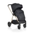 Cangaroo Kinderwagen 2 in 1 Hydra Babywanne Sportsitz Fußabdeckung Moskitonetz schwarz