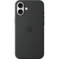 Apple Silicone Case Silikon Case Apple iPhone 16 Plus Schwarz Stoßfest, Induktives Laden