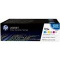 HP Original 125A Toner Tri-Pack cyan, magenta, gelb 1.400 Seiten (CF373AM)