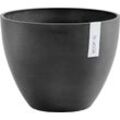 Blumentopf ECOPOTS "ANTWERP Dark Grey" Pflanzgefäße Gr. B/H/T: 50cm x 37,5cm x 50cm, grau (dunkelgrau) BxTxH: 50x50x37,5 cm