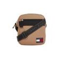 Umhängetasche TOMMY JEANS "Men TJM ESSENTIAL DAILY REPORTER Crossover" Gr. B/H/T: 16,5cm x 18cm x 6cm, beige (bronze twist) Damen Taschen Herren Tasche Schultertasche