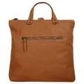 Umhängetasche CLUTY, Damen, Gr. B/H/T: 28cm x 33cm x 7cm onesize, braun (cognac), Leder, vintage, Taschen, echt Leder, Made in Italy