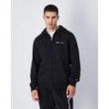 Kapuzensweatjacke CHAMPION "Hooded Full Zip Sweatshirt" Gr. L (52/54), schwarz (nbk) Herren Sweatjacken