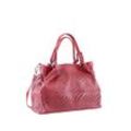 Schultertasche COLLEZIONE ALESSANDRO "Roomi" Gr. B/H/T: 42cm x 31cm x 20cm one size, rot, Damen, Leder, Taschen, in modischer Flechtoptik