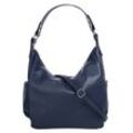 Shopper SAMANTHA LOOK Gr. B/H/T: 35cm x 25cm x 10cm onesize, blau Damen Taschen echt Leder, Made in Italy