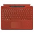 MICROSOFT Tastatur "Surface Pro Signature Keyboard 8X6-00025", rot, B:29cm H:0,5cm T:23cm, Tastaturen, Tastatur mit Touchpad, Type Cover Ortler rot