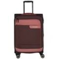 Weichgepäck-Trolley TRAVELITE "VIIA M" Gr. B/H/T: 44cm x 67cm x 29cm 70 l, rosa (frühlingsrose) Koffer Weichschallenkoffer Reisegepäck mittel groß TSA Schloss