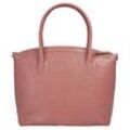 Henkeltasche CLUTY Gr. B/H/T: 32cm x 27cm x 5cm onesize, rosa (alt, rosa), Damen, Leder, Taschen, echt Leder, Made in Italy