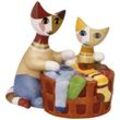 Dekofigur GOEBEL "Rosina Wachtmeister - Cats Piccoli aiutanti", bunt, B:10cm H:10cm T:11cm, Biskuitporzellan, Dekofiguren, Sammelfigur, Tierfigur