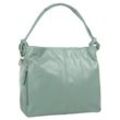 Shopper SAMANTHA LOOK, Damen, Gr. B/H/T: 31cm x 25cm x 10cm onesize, grün (mint), Leder, unifarben, leicht glänzend, Taschen, echt Leder, Made in Italy