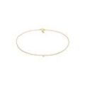 Collier ELLI "Choker Rosa Quarz Solitär Anhänger 925 Silber", gold, Halsketten, Damen, 36,mit Stein, Silber 925 (Sterlingsilber), L: 36cm