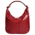 Shopper BRUNO BANANI, Damen, Gr. B/H/T: 40cm x 33cm x 4cm onesize, rot, Leder, unifarben, leicht glänzend, Taschen, echt Leder