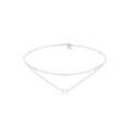 Collier ELLI "Choker Layer Halbmond und Sterne 925er Silber" Halsketten Gr. 36, ohne Stein, Silber 925 (Sterlingsilber), Länge: 36 cm, silberfarben (silber) Damen Halsschmuck