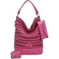 Schultertasche FRITZI AUS PREUSSEN "Izzy07 Olga" Gr. B/H/T: 17cm x 37cm x 27cm, pink (pink, rosa), Damen, Baumwolle, Taschen, aus veganen und recycelten Materialien