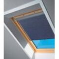 Dachfensterrollo VELUX "mit Haltekrallen RHL FK00/CK00/MK00/SK00 9050", blau (dunkelblau), SK06-SK08-S06-S08-S10-SK10-606-608-610, Aluminium, Polyester, Rollos, Lichtregulierung und Privatsphäre