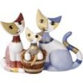 Sammelfigur GOEBEL "Rosina Wachtmeister Katzenwelt" Dekofiguren Gr. B/H: 7cm x 10cm, bunt Rosina Wachtmeister - Katzen Il giorno del bagno