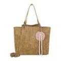 Henkeltasche FRITZI AUS PREUSSEN "Fritzi42N" Gr. B/H/T: 18cm x 33cm x 45cm, braun (camelfarben), Damen, Polyurethan (PU), unifarben, Taschen, aus veganen Materialien