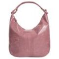 Shopper BRUNO BANANI Gr. B/H/T: 40cm x 33cm x 4cm onesize, rosa (alt, rosa), Damen, Leder, unifarben, leicht glänzend, Taschen, echt Leder