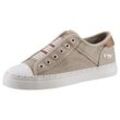 Slip-On Sneaker MUSTANG SHOES "Schlupfschuh, Freizeitschuh" Gr. 45, grau (taupe) Damen Schuhe Slipper, Schlupfschuh, Freizeitschuh mit praktischem Gummizug