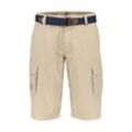 Bermudas LERROS "LERROS Cargobermuda mit Gürtel" Gr. 5XL, extraweit, beige (light dune beig), Herren, 100% Baumwolle, Hosen