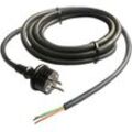 Elektro-Kabel AS SCHWABE, schwarz, Ø:9,2mm, Kabel, Anschlussleitung mit Schuko-Stecker 10m