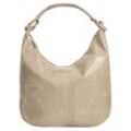 Shopper BRUNO BANANI, Damen, Gr. B/H/T: 40cm x 33cm x 4cm onesize, beige, Leder, unifarben, leicht glänzend, Taschen, echt Leder