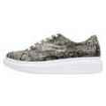 Plateausneaker DOGO "Damen Myra 36 Vegan Damen Sneaker / female" Gr. 38, Normalschaft, grau (beige, grau), Damen, Lederimitat, Schuhe, Vegan