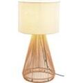 Tischleuchte LEGER HOME BY LENA GERCKE "Zuri" Lampen Gr. Ø 30 cm Höhe: 60 cm, beige (braun, naturweiß, beige, beige) Designerlampe Tischlampe mit Sisalschnur, Leinenschirm Stoff -