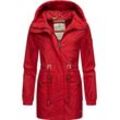 Outdoorjacke NAVAHOO "Neophee", Damen, Gr. S (36), rot, Obermaterial: 100% Polyester (recycelt), Futter: 100% Polyester (recycelt), Ärmelfutter: 100% Polyester (recycelt), Basic, figurumspielend Po-bedeckend, hoch geschlossener Ausschnitt, Langarm Ärmel ohne Ärmelschlitz elastischer Bund mit innenliegendem Gummizug, Jacken, Damen Übergangs Parka aus recycelten Materialien