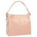 Shopper SAMANTHA LOOK, Damen, Gr. B/H/T: 31cm x 25cm x 10cm onesize, rosa, Leder, unifarben, leicht glänzend, Taschen, echt Leder, Made in Italy