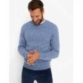 Rundhalspullover BRAX "Style RICK" Gr. XXL (56), blau (stahlblau), Herren, 80% Wolle, 20% Polyamid, Pullover