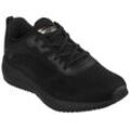 Sneaker SKECHERS "SKECHERS SQUAD" Gr. 39, schwarz, Herren, Textil, Lederimitat, Schuhe, für Maschinenwäsche geeignet, Freizeitschuh, Halbschuh, Schnürschuh