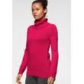 Rollkragenpullover KANGAROOS Gr. 32/34 (XS), pink (pink, melange) Damen Pullover in klassischer Form