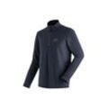 Fleecepullover MAIER SPORTS "Dennis" Gr. 46, blau (dunkelblau), Herren, 100% Polyester, Sweatshirts, Herren Fleece, funktioneller Midlayer, Half-Zip, Regular Fit