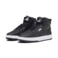 Sneaker PUMA "Caven 2.0 Mid WTR Sneakers Erwachsene" Gr. 39, schwarz (schwarz silber weiß metallic), Obermaterial: Textil, Synthetik; Futter: Textil; Innensohle: Textil; Laufsohle: Gummi, Schuhe