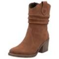 Westernstiefelette RIEKER Gr. 39, braun (cognac) Damen Schuhe Cowboyboots Cowboy-Stiefelette Stiefelette Cowboystiefelette, Boots, Blockabsatz, mit gerafftem slouchy Schaft