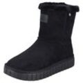 Winterboots RIEKER, Damen, Gr. 38, schwarz, Textil, Veloursleder, klassisch, Schuhe