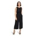 Overall BETTY & CO "Betty & Co Jumpsuit ohne Arm", Damen, Gr. 36, Normalgrößen, schwarz, Obermaterial: 100% Polyester. Futter: 100% Polyester., feminin, tailliert, Rundhals, ohne Ärmel, Overalls, Falten