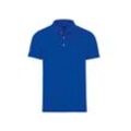 Poloshirt TRIGEMA "TRIGEMA Klassisches Poloshirt COOLMAX" Gr. L, blau (royal), Herren, 100% Polyester (recycelt), Shirts